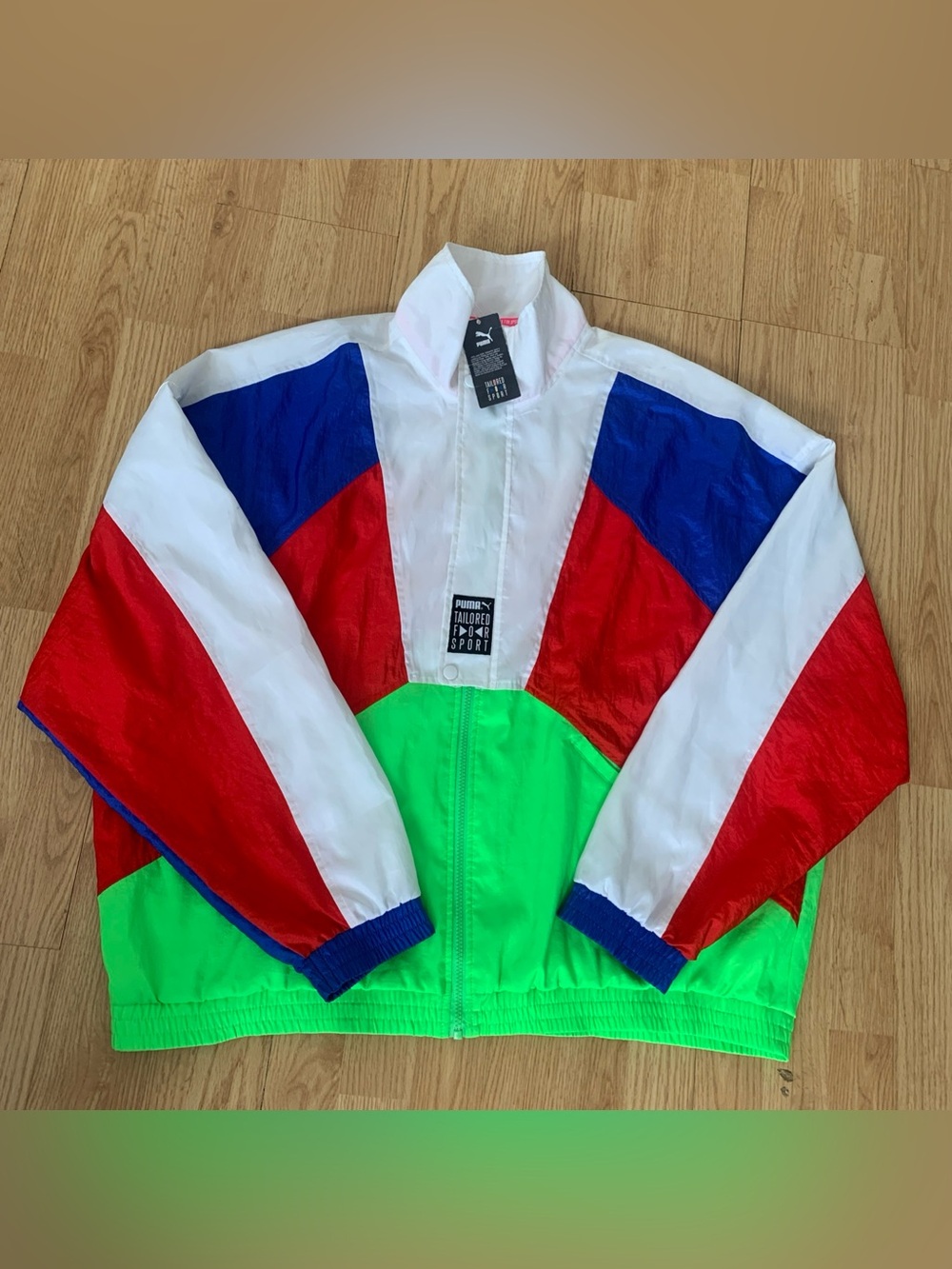 VTG PUMA TFS OG Track Jacket Men's Windbreaker Full Zip Activewear Retro 90s XL